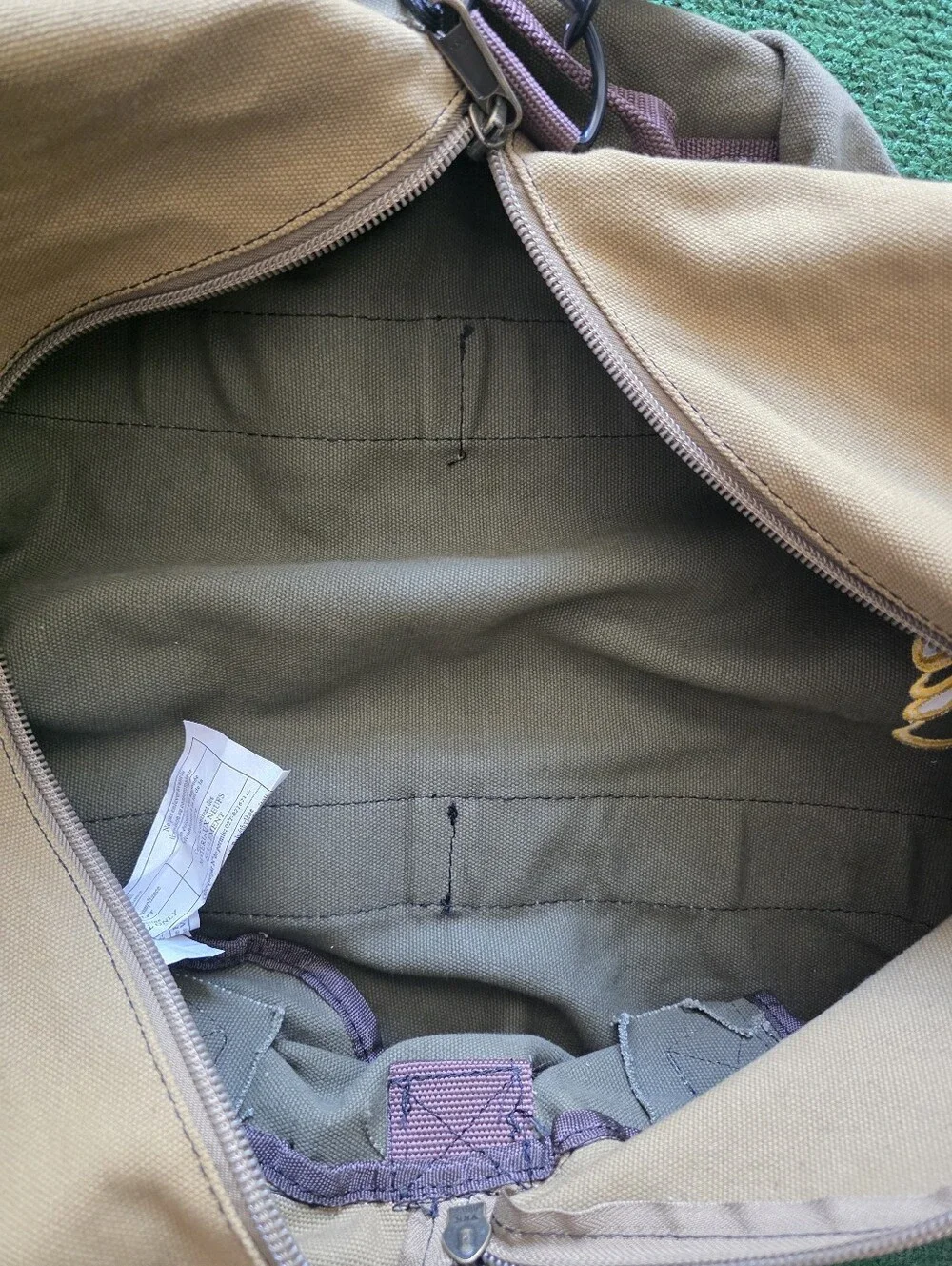 Cabela's Men's Two-Tone Canvas Duffel Bag in Tan/Olive
